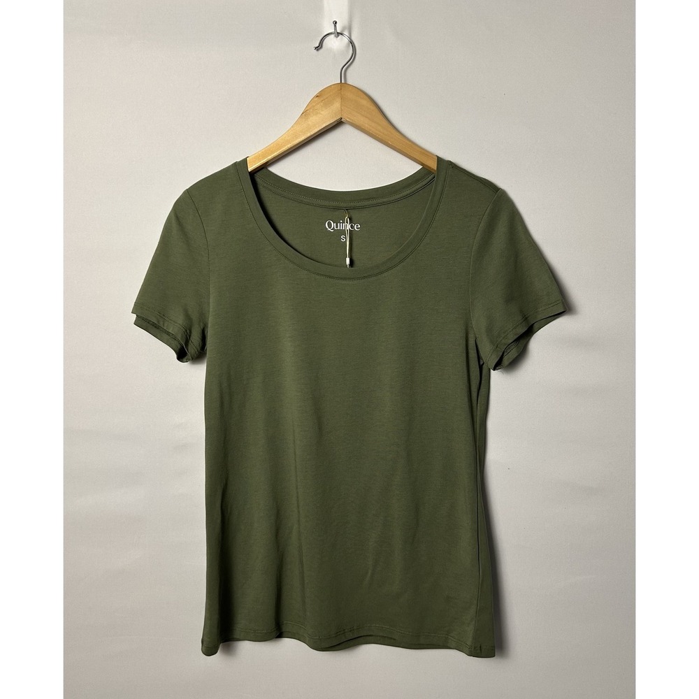 Quince Shirt Womens Small Modal Tee Sustainable Soft Olive Top